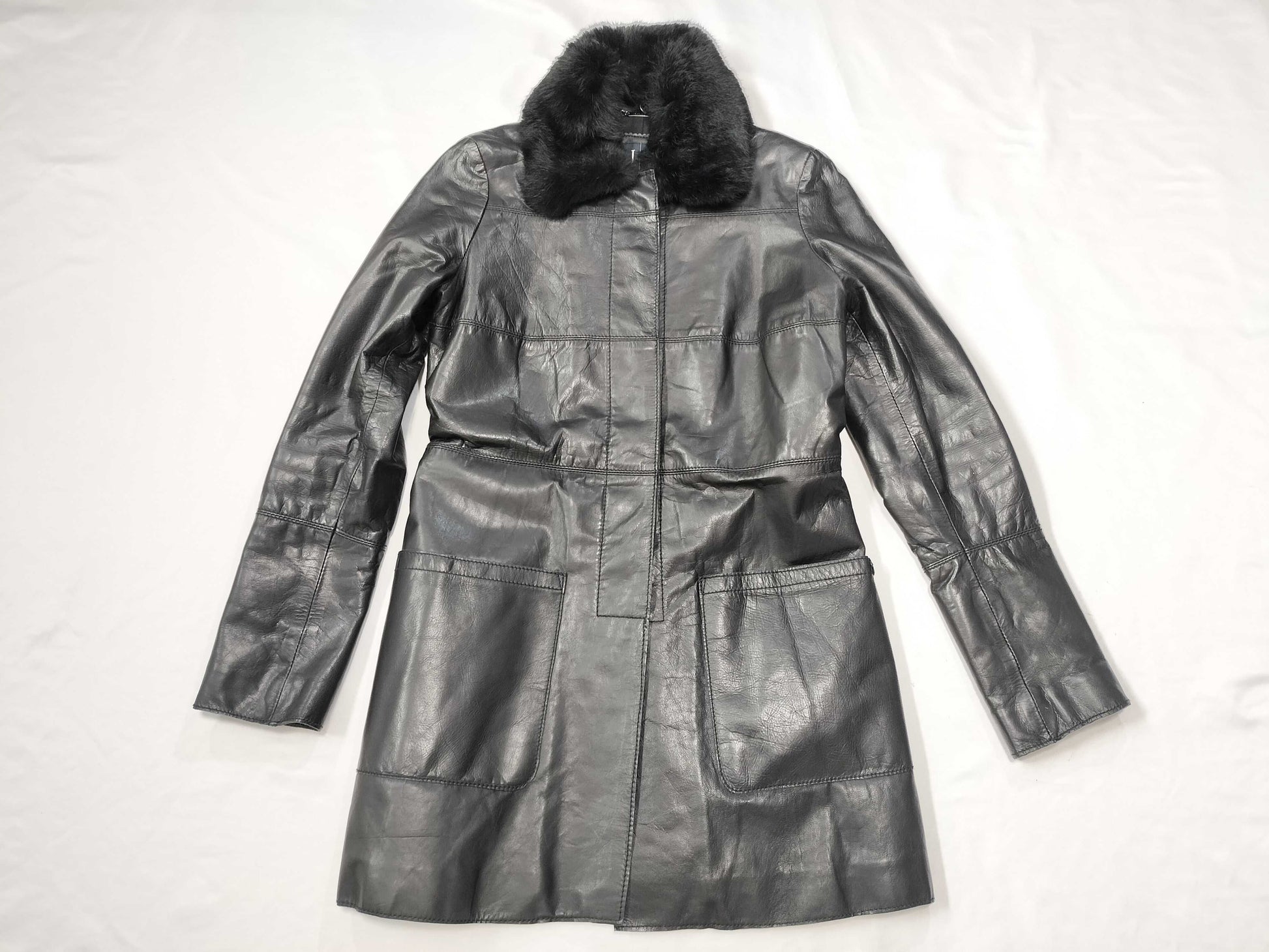 ARMANI JEANS Leather Coat Jacket