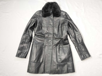 ARMANI JEANS Leather Coat Jacket