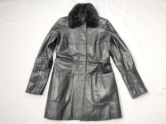 ARMANI JEANS Leather Coat Jacket
