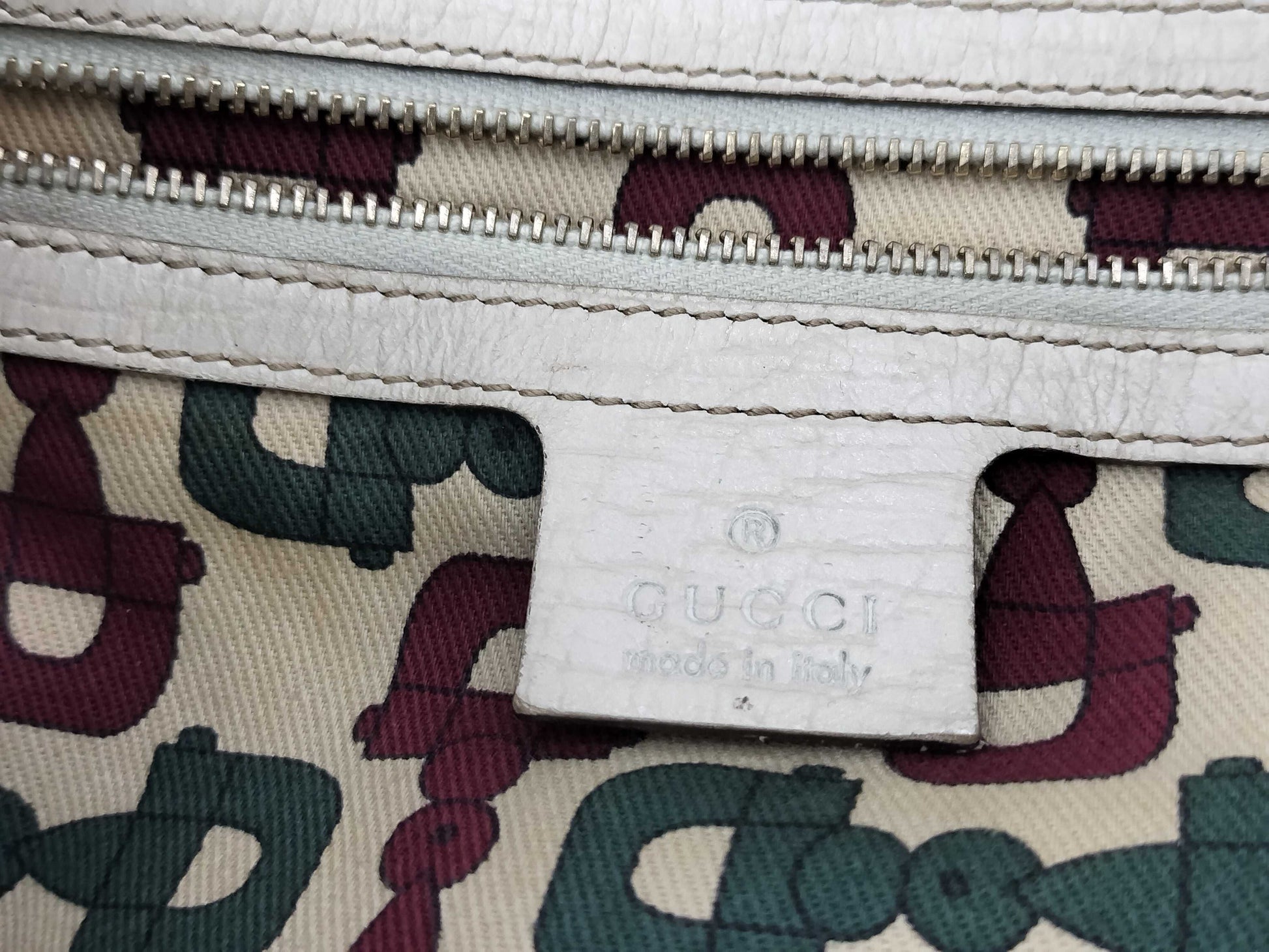GUCCI 137396 GG Canvas Sherry Line Tote Bag