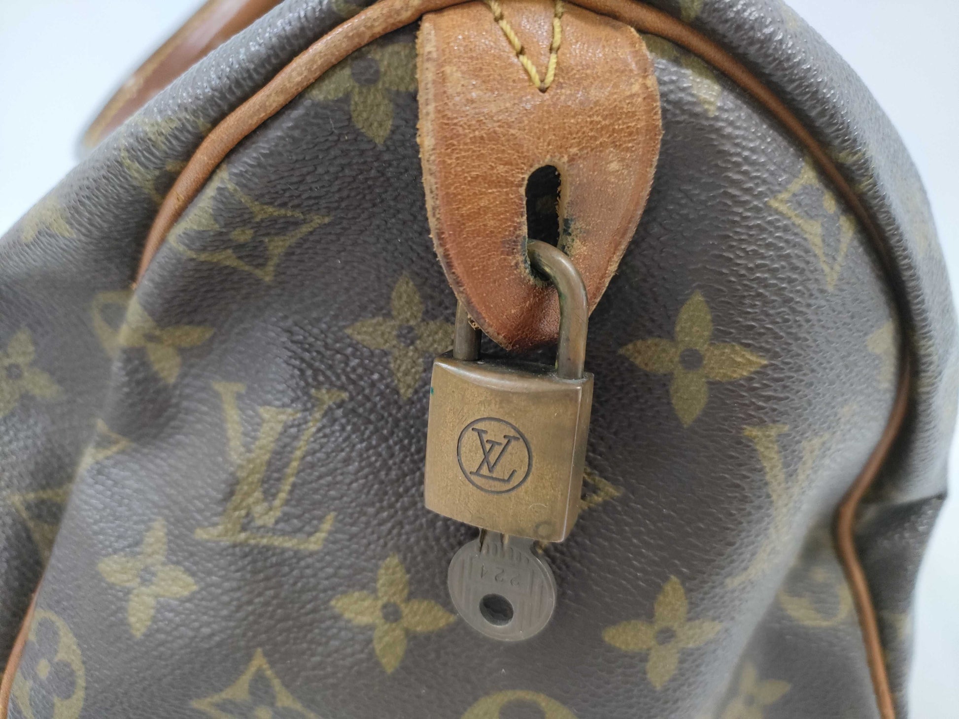 LOUIS VUITTON Monogram Old Speedy 30 Boston Bag