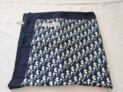 Dior Trotter Trotter Navy x White Scarf