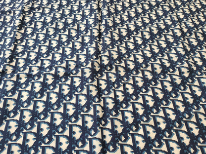 Dior Trotter Trotter Navy x White Scarf