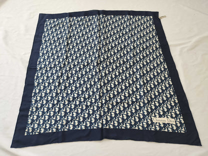 Dior Trotter Trotter Navy x White Scarf