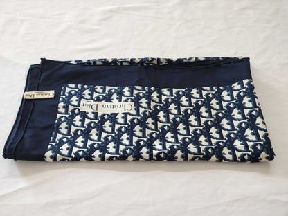 Dior Trotter Trotter Navy x White Scarf