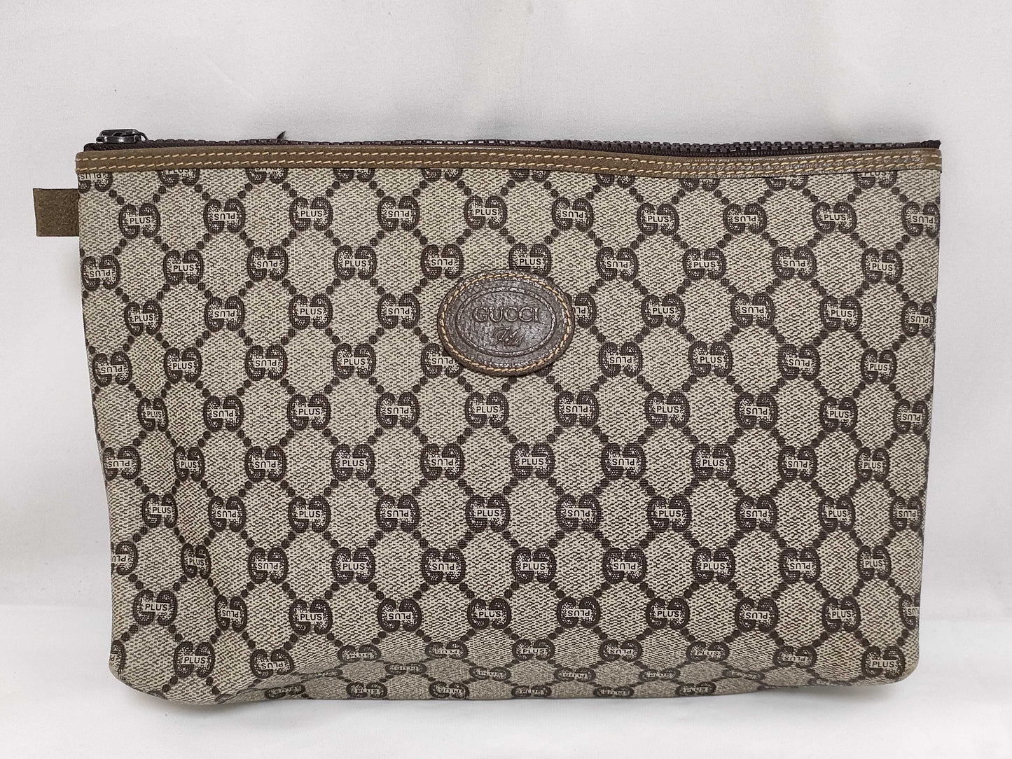 GUCCI Plus Second Bag PVC Beige Second Bag