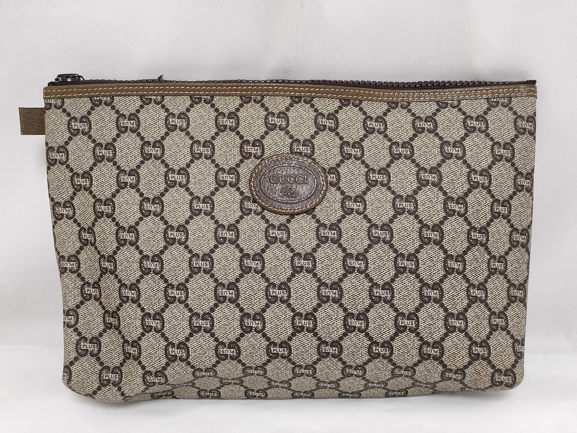GUCCI Plus Second Bag PVC Beige Second Bag