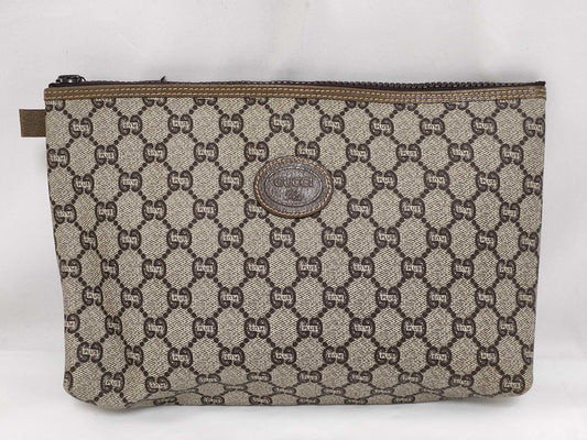 GUCCI Plus Second Bag PVC Beige Second Bag