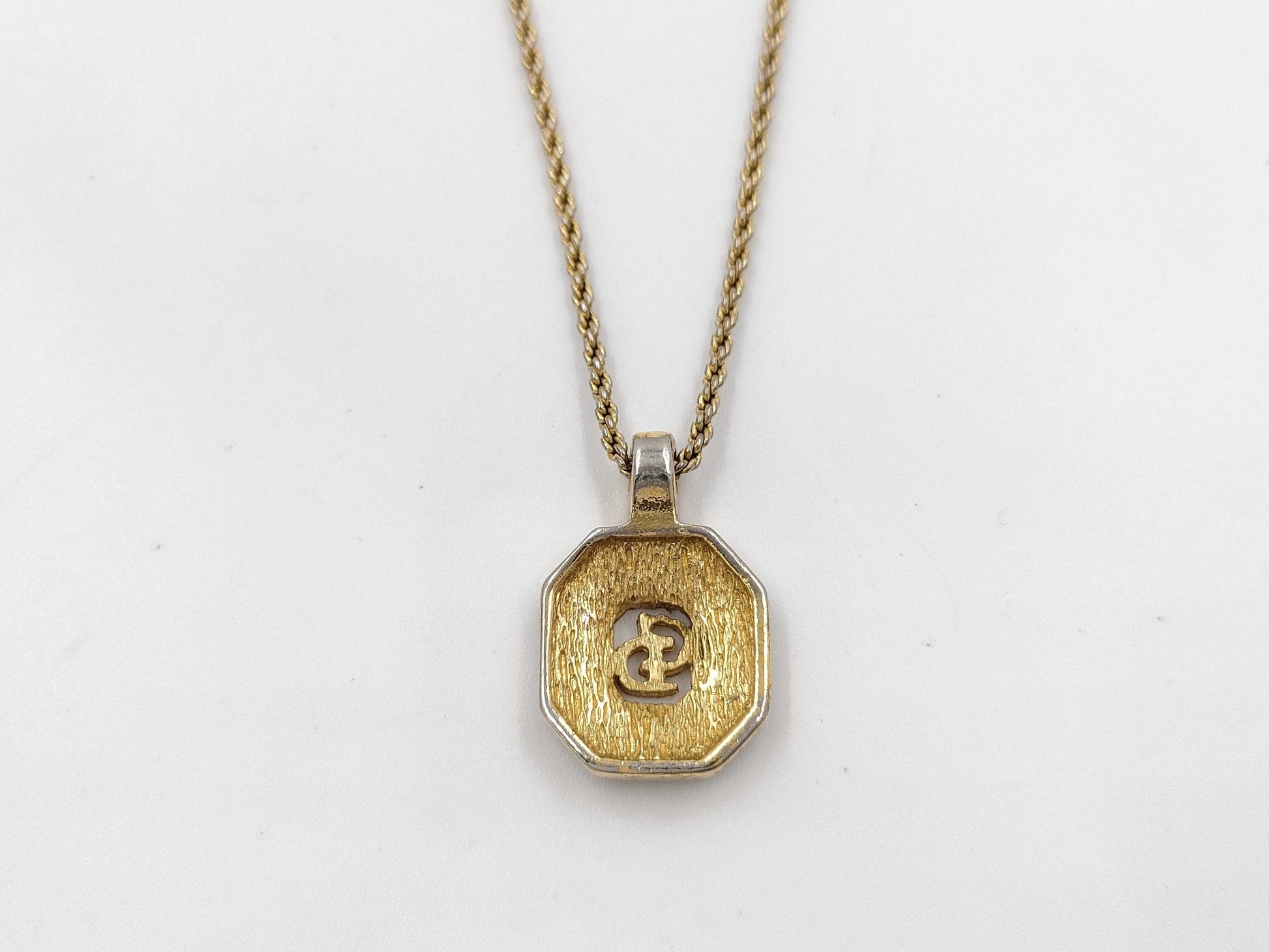 Dior Rhinestone CD Logo Necklace