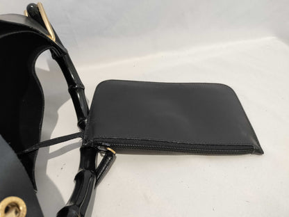 GUCCI Bamboo Leather Bag/Pouch Set Shoulder Bag