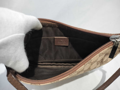 GUCCI Bamboo Leather Bag/Pouch Set Shoulder Bag