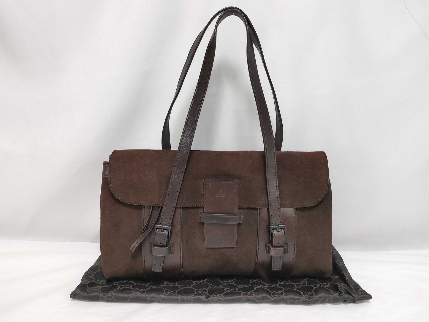 GUCCI 101287 219917 Suede Handbag