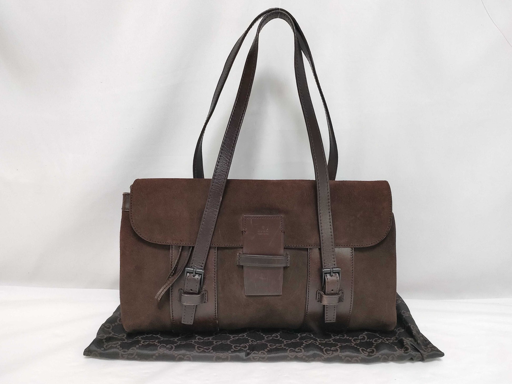 GUCCI 101287 219917 Suede Handbag