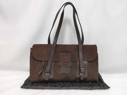 GUCCI 101287 219917 Suede Handbag