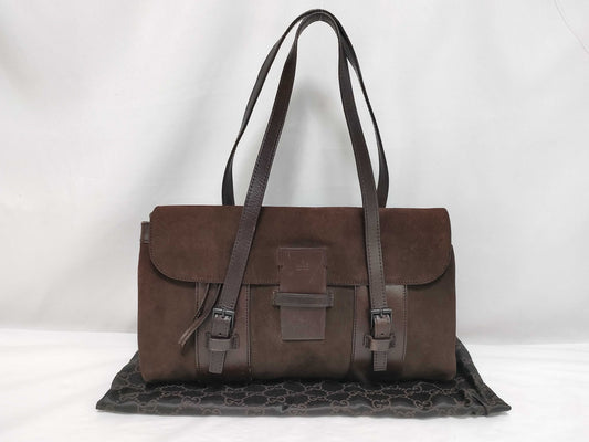 GUCCI 101287 219917 Suede Handbag