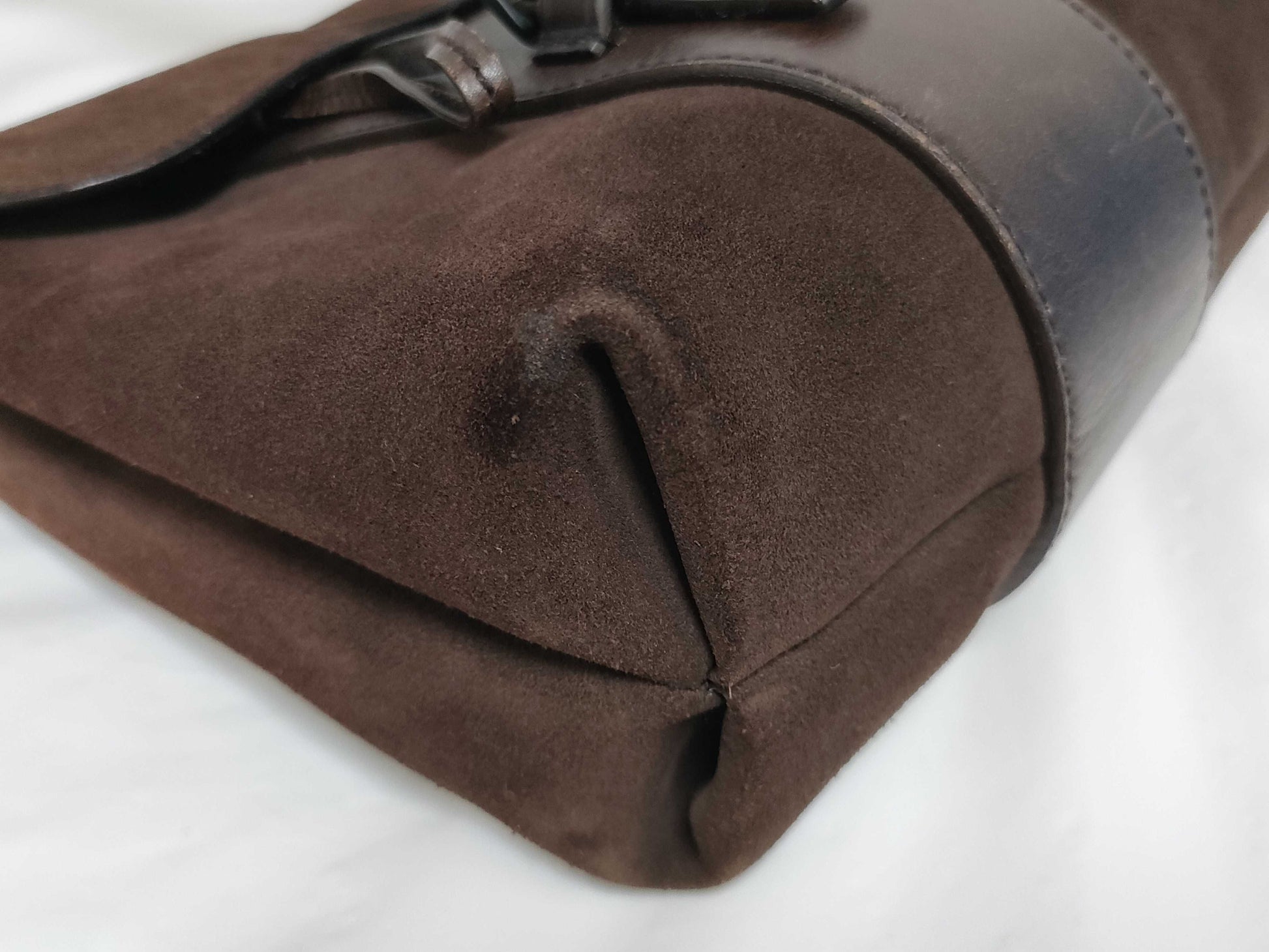 GUCCI 101287 219917 Suede Handbag
