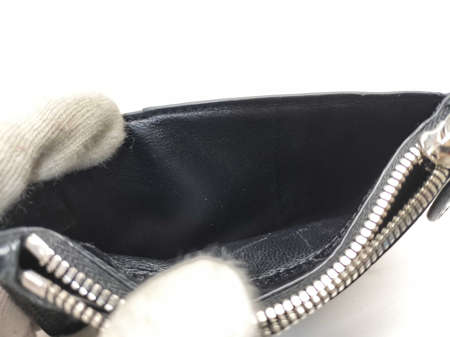 BALENCIAGA Crocodile Embossed Card and Coin Case