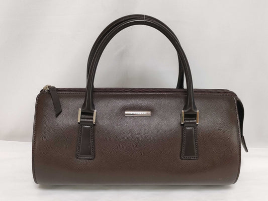 BURBERRY Handbag / Cylindrical / Brown / Color Transfer