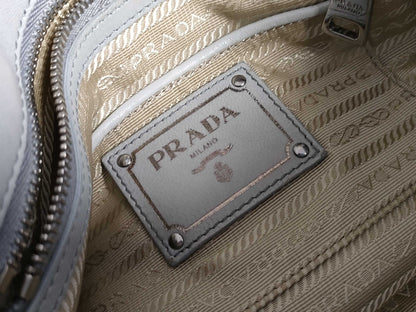 PRADA Gathered Leather 2-Way Handbag