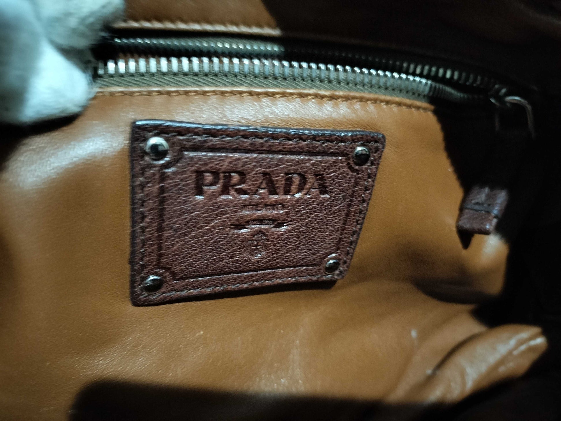 PRADA handbag with factory tag