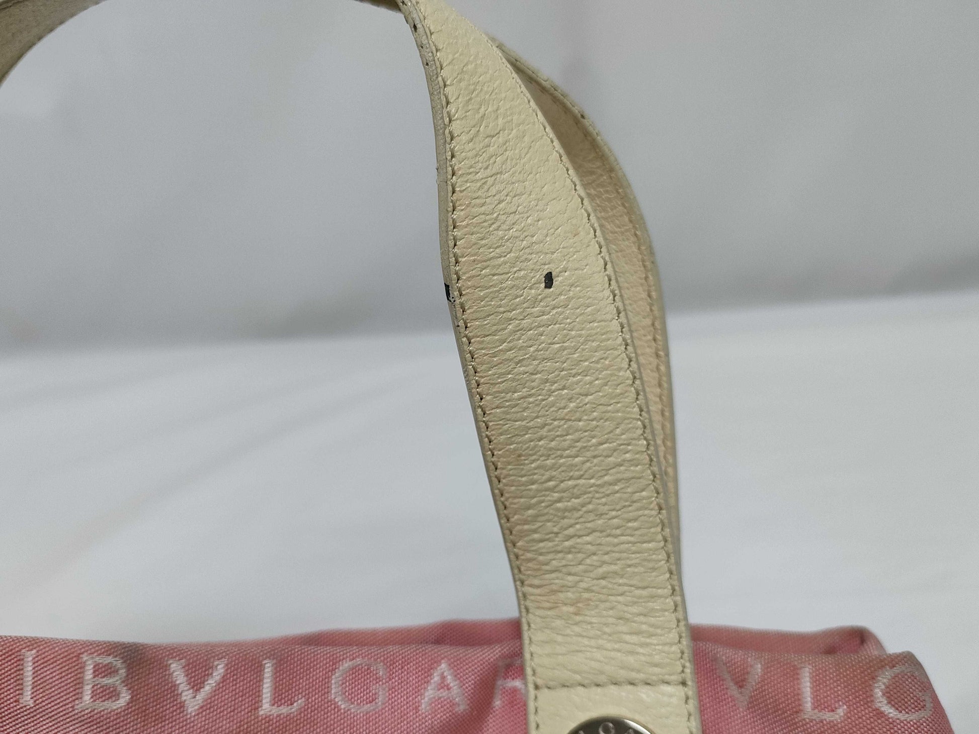 BVLGARI Logomania Canvas and Leather Tote Bag Pink
