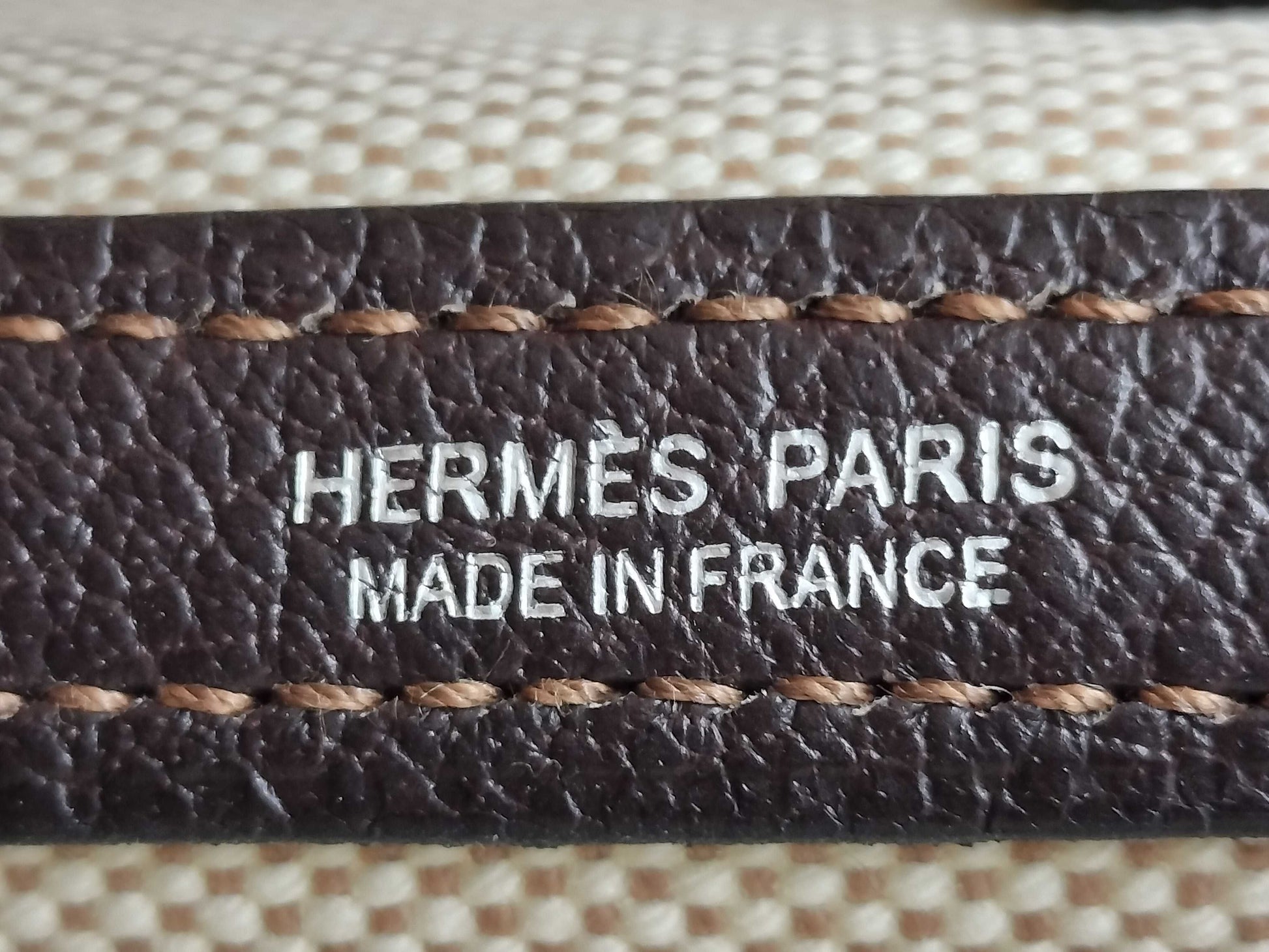 HERMES Garden Party PM Toile Ash Brown O Tote Bag