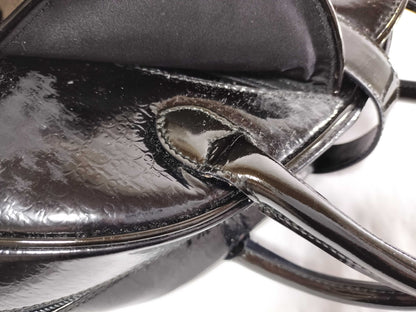 Dior Trotter Double Saddle Enamel Black Tote Bag