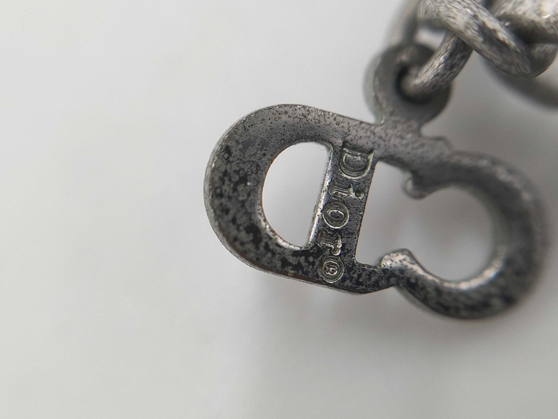 Dior Trotter Pattern Necklace with Rhinestone Backing