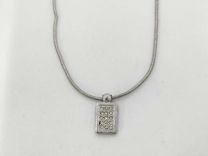 Dior Trotter Pattern Necklace with Rhinestone Backing
