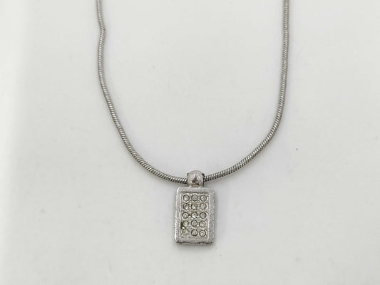 Dior Trotter Pattern Necklace with Rhinestone Backing