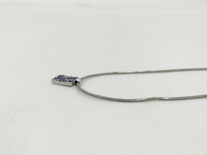 Dior Trotter Pattern Necklace with Rhinestone Backing