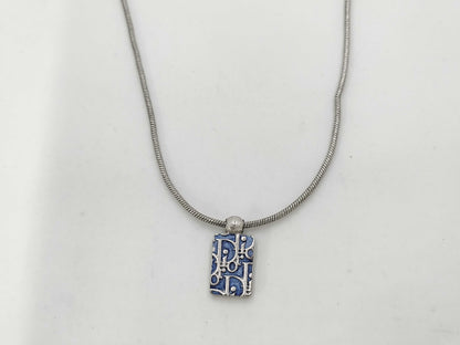 Dior Trotter Pattern Necklace with Rhinestone Backing