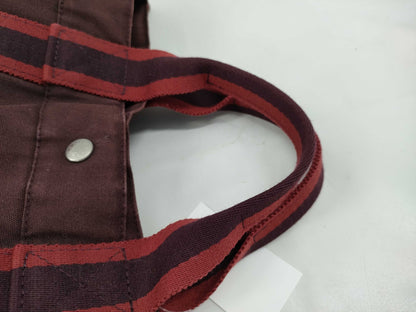 HERMES Foul Tote Brown x Red Tote Bag