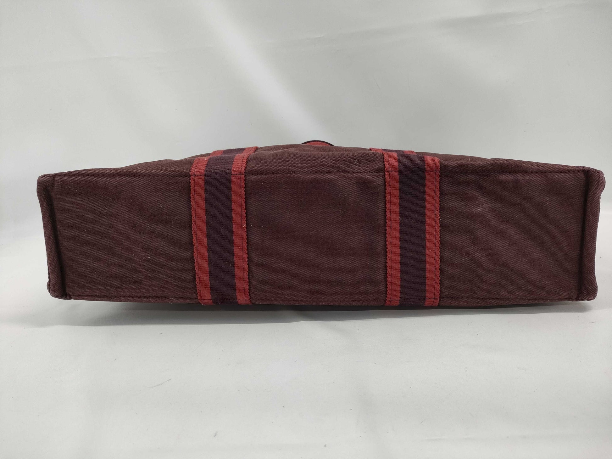 HERMES Foul Tote Brown x Red Tote Bag