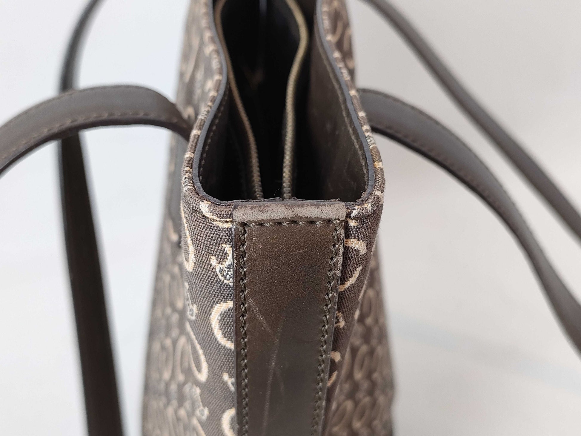 CELINE Canvas x Leather Tote Bag Tote Bag