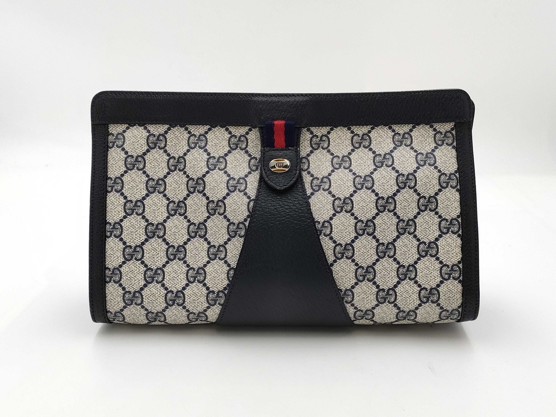 GUCCI GG Supreme OLD GUCCI / 89・01・033 / Sherry / Navy Second Bag
