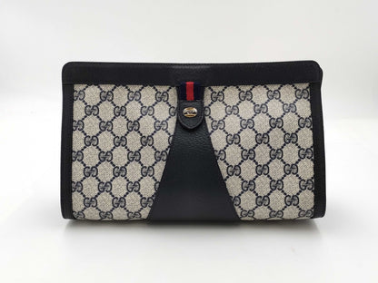 GUCCI GG Supreme OLD GUCCI / 89・01・033 / Sherry / Navy Second Bag