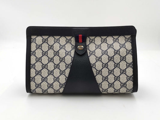 GUCCI GG Supreme OLD GUCCI / 89・01・033 / Sherry / Navy Second Bag