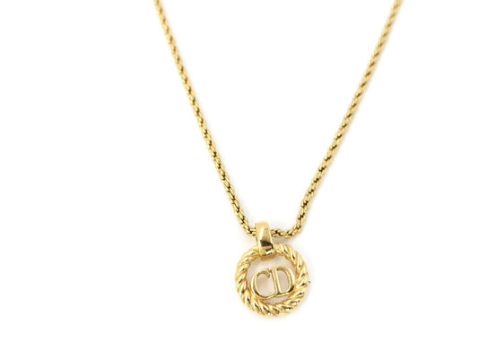 Dior Logo Circle Necklace Necklace