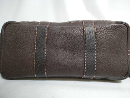 HERMES H Garden Party All Leather Brown Tote Bag