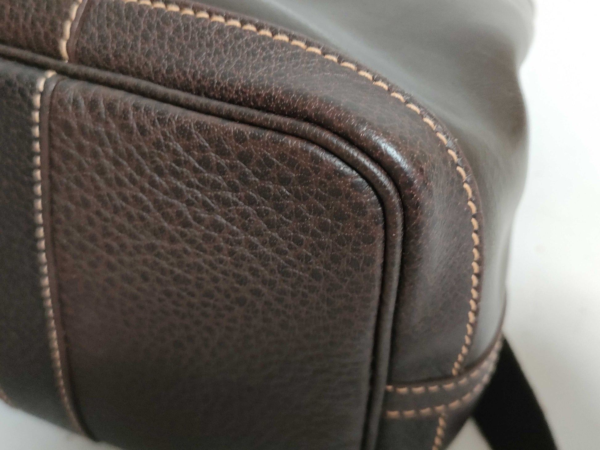 HERMES H Garden Party All Leather Brown Tote Bag