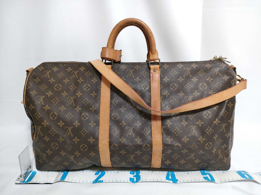 LOUIS VUITTON RFID Unverified Monogram M41414 Keepall Bandouliere 55 Boston Bag