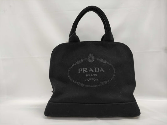 PRADA Canvas Jacquard Handbag
