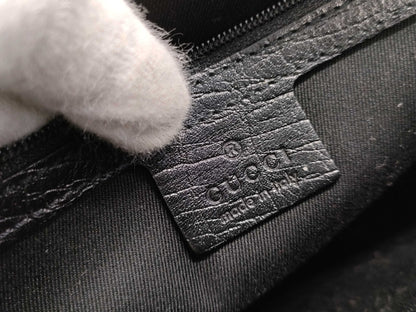 GUCCI Bamboo GG Canvas 112526 Handbag