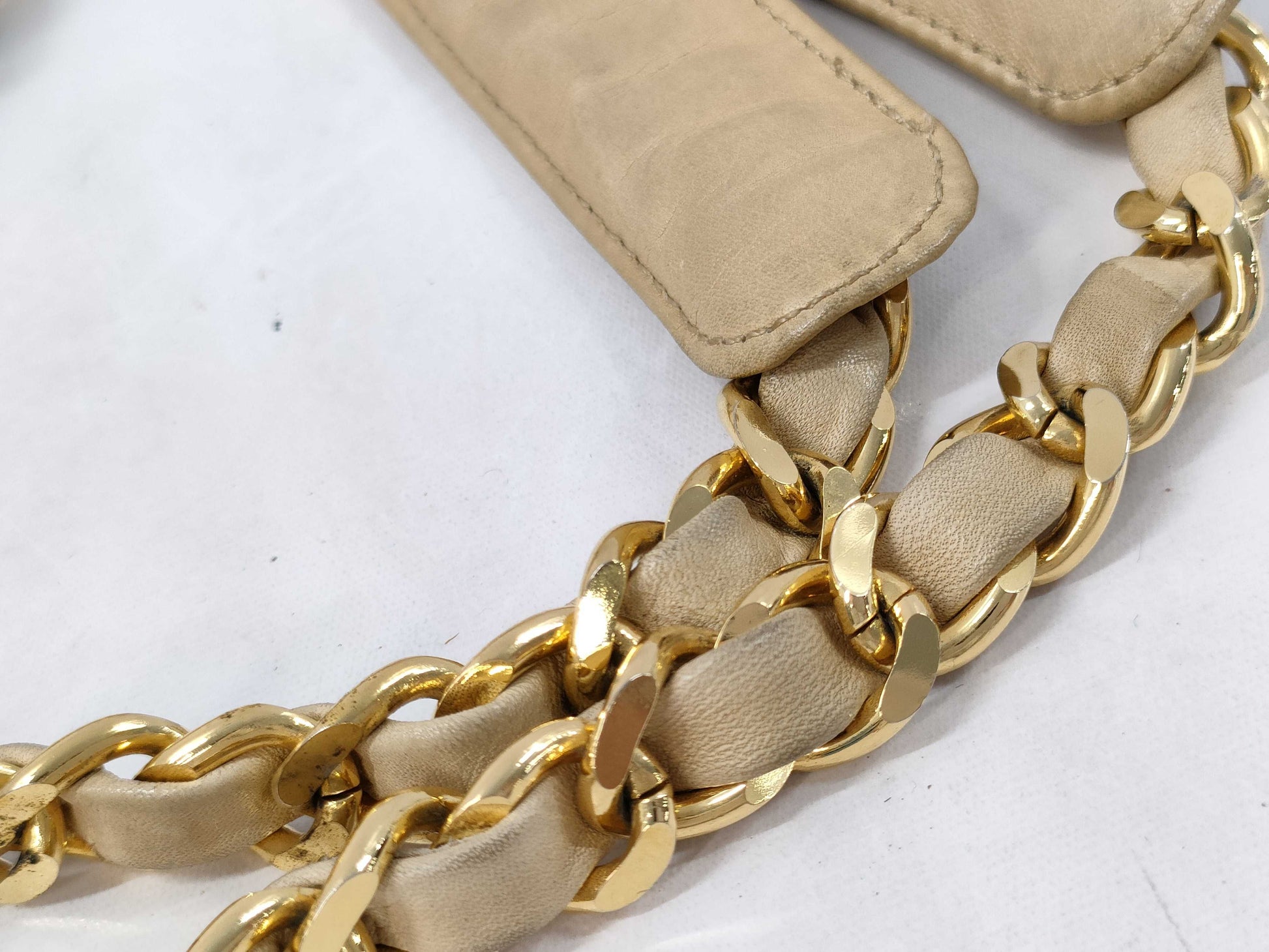 CHANEL Lambskin Matelasse Chain Tote Shoulder Bag