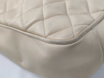 CHANEL Lambskin Matelasse Chain Tote Shoulder Bag