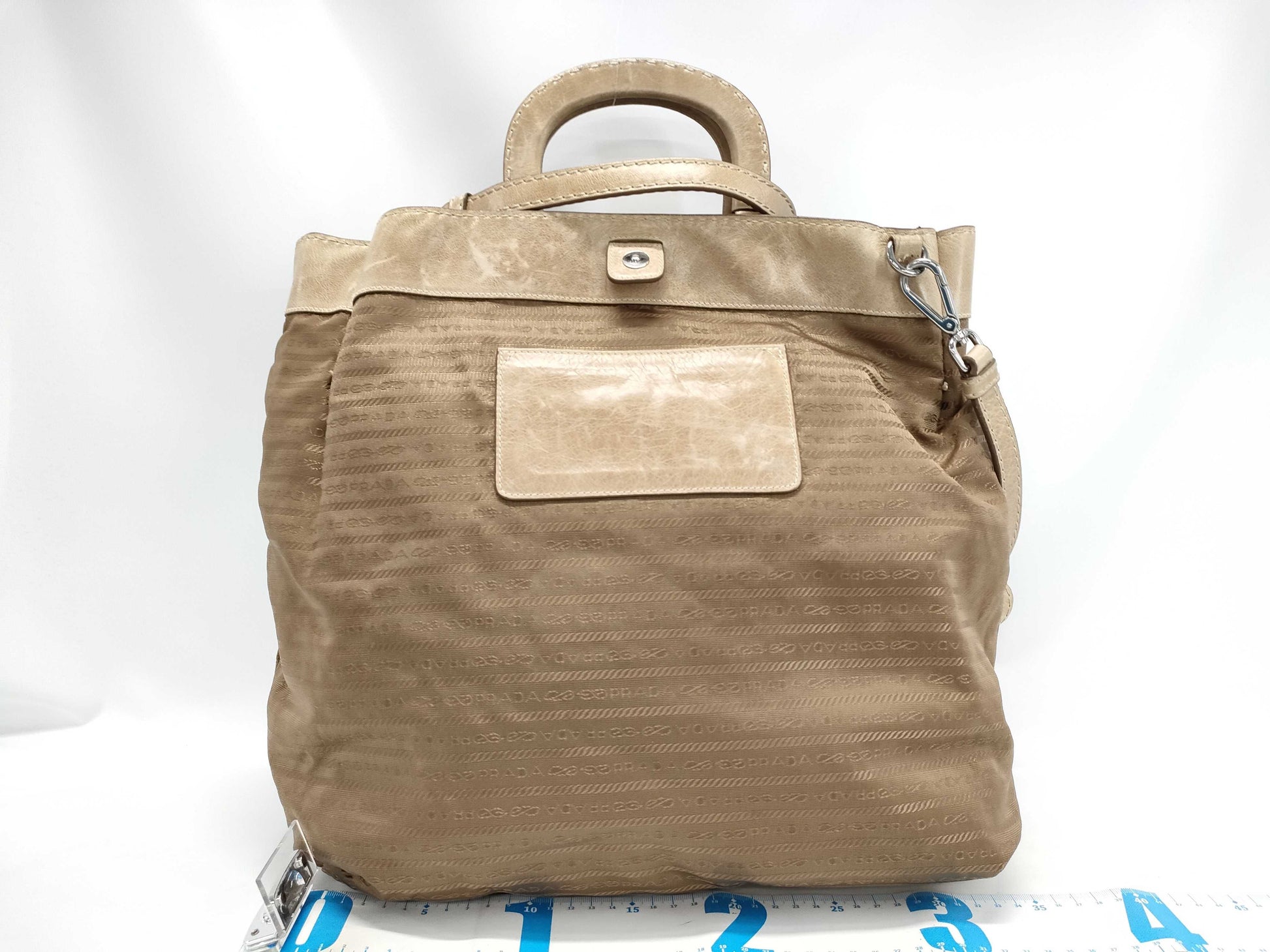 PRADA Nylon Jacquard 2-Way Tote Bag