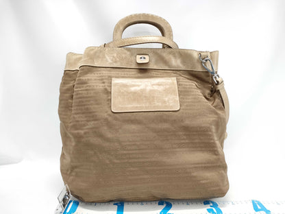 PRADA Nylon Jacquard 2-Way Tote Bag