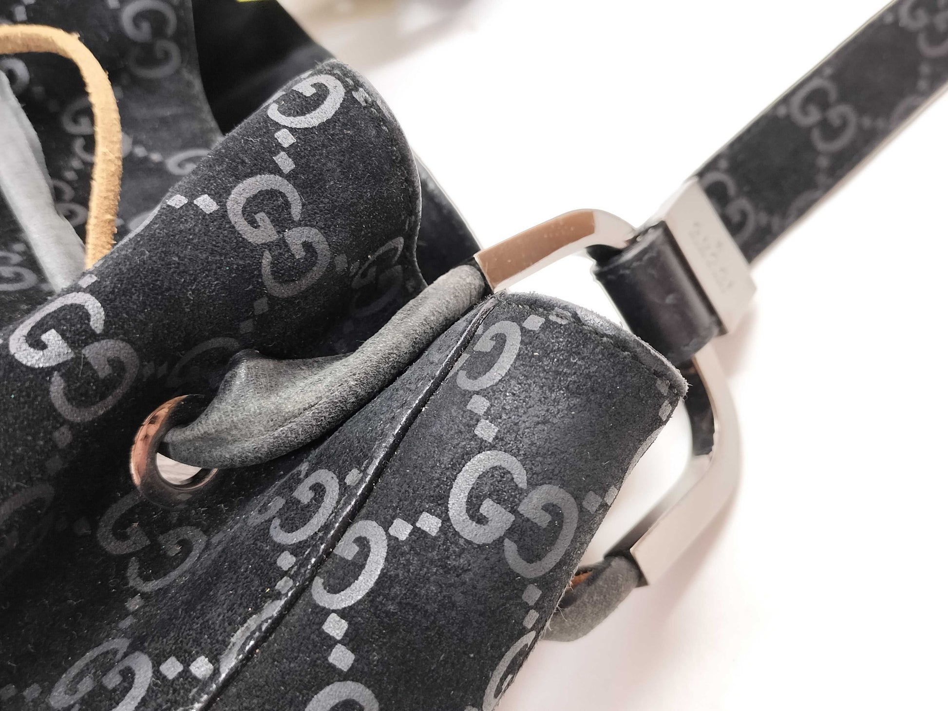 GUCCI GG Suede 0013746 Shoulder Bag