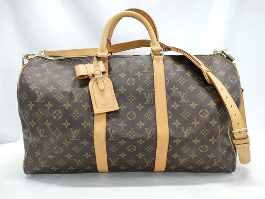 LOUIS VUITTON Monogram Keepall 50 Bandouliere Boston Bag